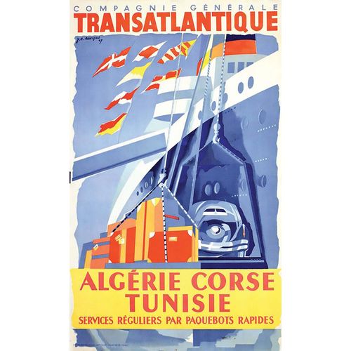 Affiche Compagnie Générale Transatlantique