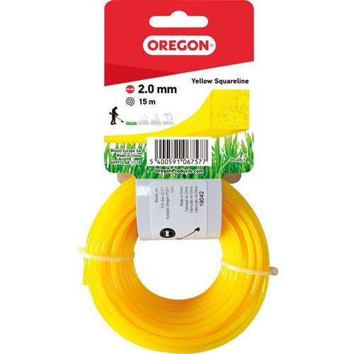 Fil carré pour débroussaillage nylon Oregon - Longueur 15 m - Diamètre 2 mm