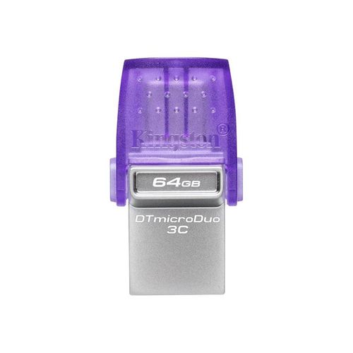 Kingston DataTraveler microDuo 3C - Clé USB - 64 Go - USB 3.2 Gen 1 / USB-C