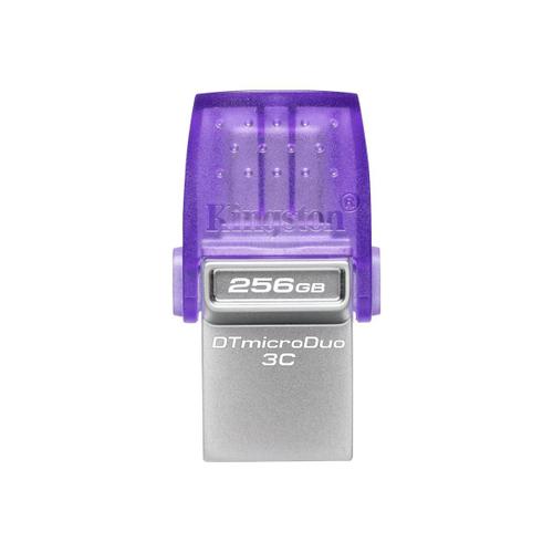 Kingston DataTraveler microDuo 3C - Clé USB - 256 Go - USB 3.2 Gen 1 / USB-C