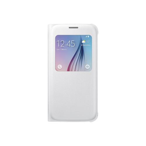 Samsung S View Ef-Cg920p - Étui À Rabat Pour Téléphone Portable - Polyuréthane - Blanc - Pour Galaxy S6