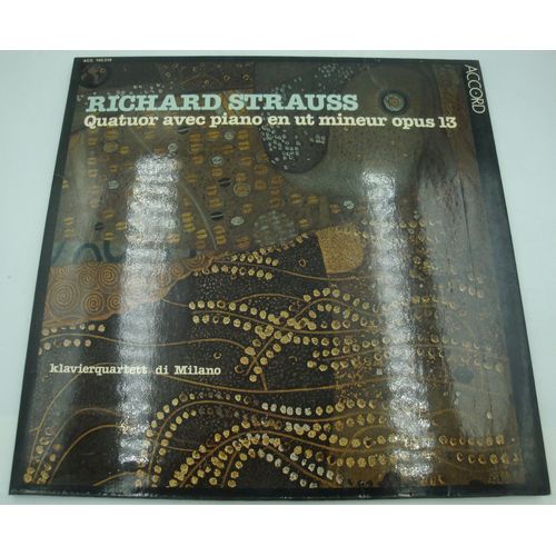 Klavierquartett Di Milano Quatuor Avec Piano En Ut Mineur Op.13 Strauss Lp 1980 Accord
