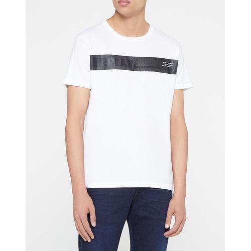 T-Shirt Bande Large Blanc