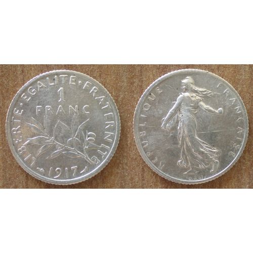 France 1 Franc 1917 Semeuse Argent Piece Francs Frcs Frc Frs