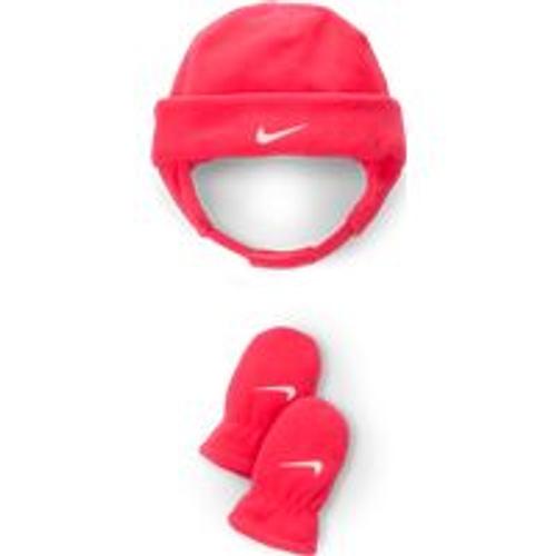 Ensemble Bonnet Et Moufles Nike Pour Bébé (12 - 24 Mois) - Rose