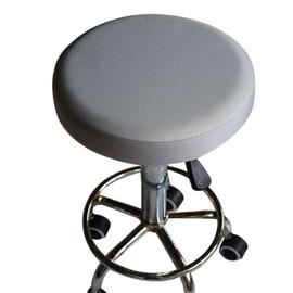 Housse de tabouret rond universelle BLANC