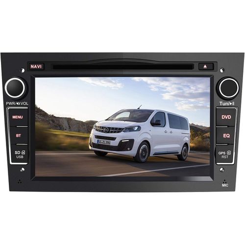 Autoradio GPS Navigateur pour Opel Voiture 7 Pouces unité de tête stéréo Voiture 2 Din avec Lecteur de CD DVD USB SD Bluetooth 720P Video FM AM RDS Wince Système Noir