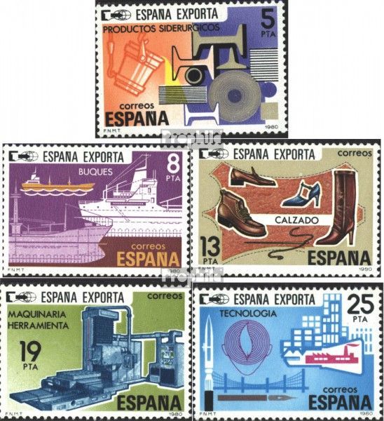 Espagne 2455-2459 (Édition Complète) Neuf 1980 Espagnole Export