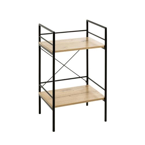 Paris Prix - Table D'appoint 2 Niveaux "Fidelo" 62cm Chêne