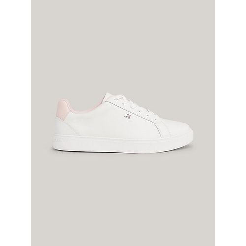 Tommy Hilfiger Flag Court Sneaker Baskets Ecru Rose