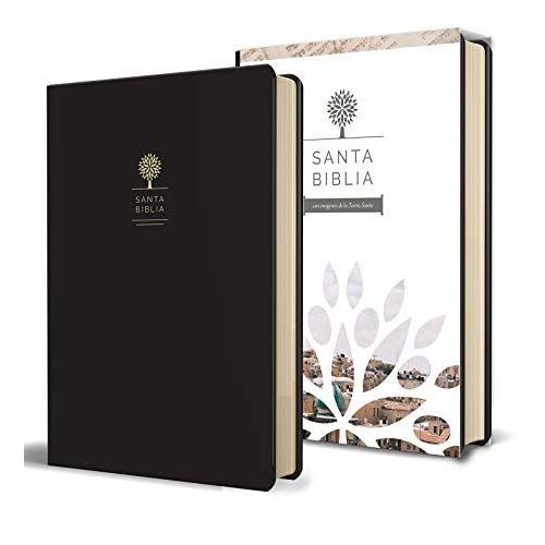 Santa Biblia Rvr 1960 - Letra Grande, Imitación Piel Negra Con Imágenes De Tierra Santa / Spanish Holy Bible Rvr 1960 - Large Print