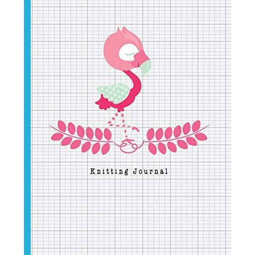 Knitting Journal: 2:3 Ratio Design Blank Knitter's Journal Graph Paper Notebook On Your Design Knitting Charts For Creative New Patterns Composition Notebook Pink Flamingo Bird Theme