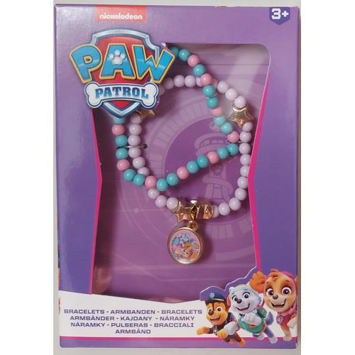 Pat Patrouille - Lot 2 Bracelets Perles Avec Breloque Pat Patrouille
