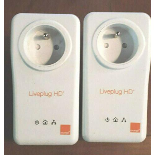 2 - CPL Prise Liveplug HD + HD+ 200 Mbits/s Orange