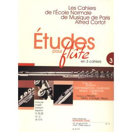 Alfred Cortot : Études Pour Flûte Volume 3