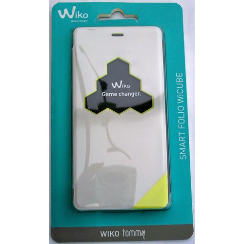 Housse Smart Folio White Wi-Cube Pour Wiko Tommy