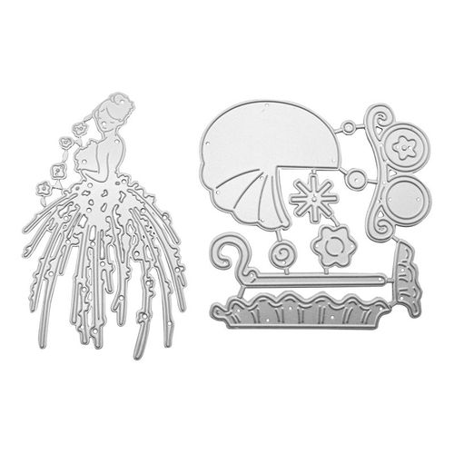 Matrices De Découpe En Métal Pour Poussette/Fille, Pochoir Pour Scrapbooking, Album De Bricolage, Carte De Timbre En Papier Pour Cartes De V¿Ux Faites À La Main, Décor En Gaufrage Arc
