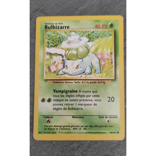 Carte Pokémon - Bulbizarre - 44/102 - Édition 1995,96,98