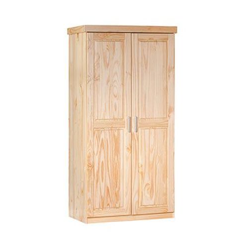 Armoire 2 Portes 95 Cm En Pin Massif Naturel - Chamonix