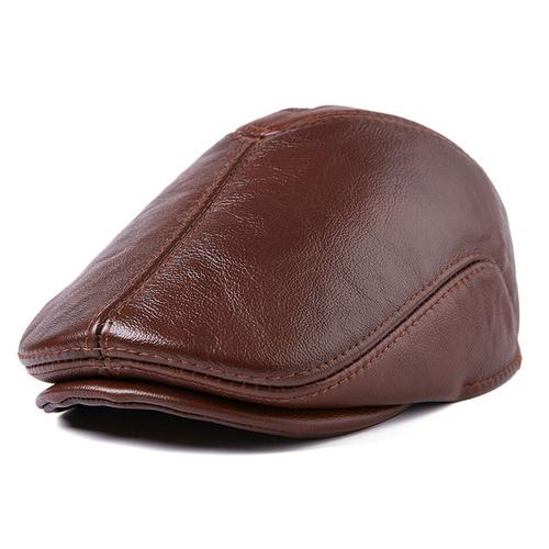 Buttermere-Bérets Plats En Cuir Group Pour Homme,Chapeau Bec De Canard Marron,Peau De Vache,Homme,Casquettes De Conduite De Chauffeur De Taxi,Automne,Hiver