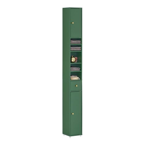 Sobuy Meuble De Rangement Salle D Bain Meuble Colonne Armoire De Toilette Meuble Wc L20xp20xh180cm, Vert, Bzr34-Sy