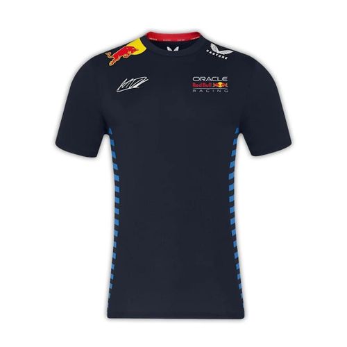 T-Shirt Officiel À Manches Courtes Oracle Rb Racing Enfant Teamline Sergio Perez - Bleu