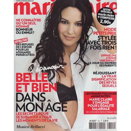 Marie Claire (Pocket) / 04-2011 N°704 : Monica Bellucci (6p) - Nathalie Baye (6p) - Mélanie Laurent (6p) - Stefano Accorsi (1p) - Natalie Portman (1p)