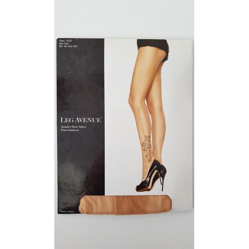 Collants Tattoo Pirate Leg Avenue Taille Unique S/M/L (36-40)