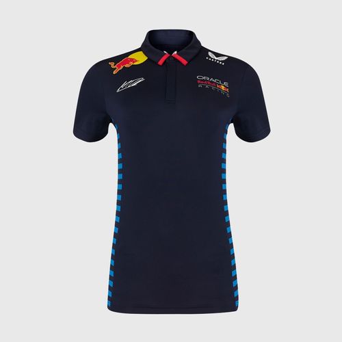 Polo À Manches Courtes Officiel Femme Oracle Rb Racing Teamline Max Verstappen - Bleu