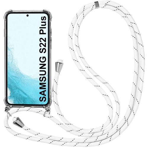 Coque Pour Samsung S22 Plus (6.6'') Tpu Antichoc Coin Renforcé Fine Protection Renforcé Coins Inclu Cordon Blanc