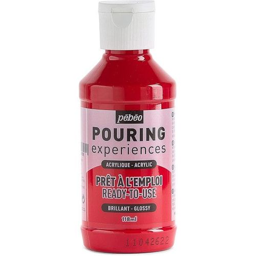 Peinture Acrylique - Pouring - Pébéo - Rouge Magenta - 118 Ml