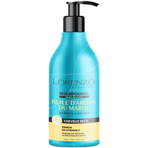 Lorenzo - Shampooing Sans Sulfate Huile D'argan Du Maroc - Cheveux Secs - 500ml 