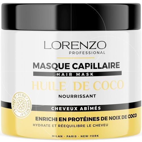 Lorenzo - Masque Capillaire Huile De Coco - Cheveux Abîmés - 500ml 