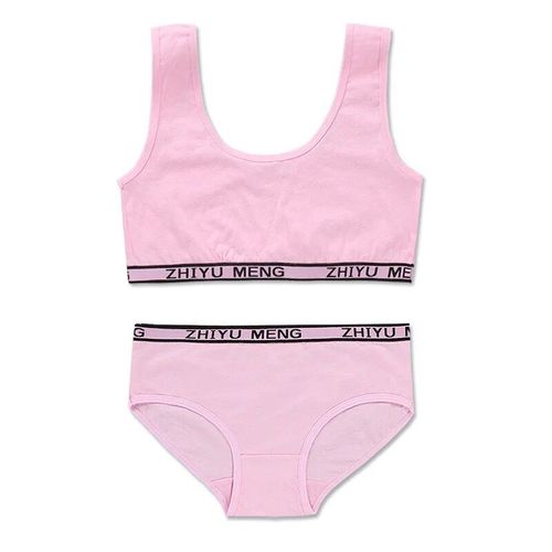 Ensemble De Soutien-Gorge D'entraînement Pour Filles,Gilet Pour Écolières Puberté,Sous-Vêtements Pour Enfants De 8-14 Ans - Type Rose-One Size