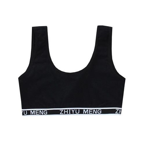 Filles Sous-Vêtements Coton Enfants Formation Soutien-Gorge Adolescent Sous-Vêtements 8-14years Vêtements En Gros - Type Black-underbust 58-78cm