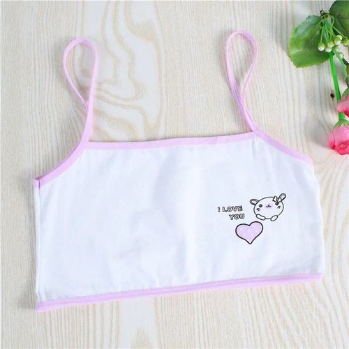 Gilet Respirant En Pur Coton Pour Fille De 7 À 14 Ans,Soutien-Gorge À Pois,Sous-Vêtements Pour Enfant - Type 12 #H