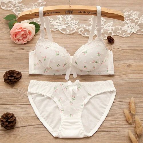 Ensemble De Sous-Vêtements Pour Jeunes Adolescentes,Lingerie Pour Jeunes Filles,Soutiens-Gorge Et Culottes,Petite Taille,Vêtements Pour Enfants De 12/14/15 Ans - Type White-36