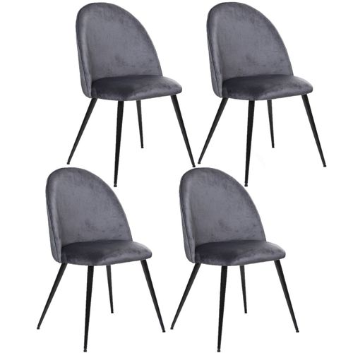 Lot De 4 Chaises Slano - Gris Souris