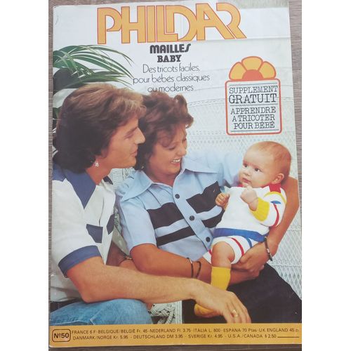 Catalogue Tricot Phildar Mailles Baby Bebe N° 50 Vintage