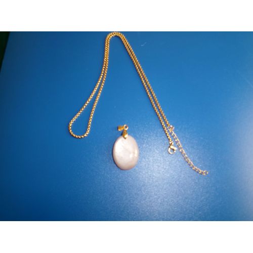 Pendentif Oval Pierre De Lune Couleur Rose Péche