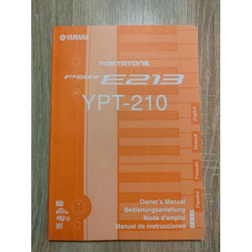 Mode D'emploi Pour Piano Yamaha Yamaha Portatone Psr-E213 Ypt-210