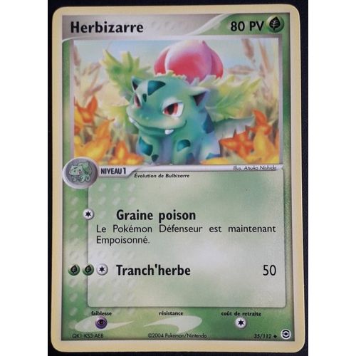Carte Pokémon Herbizarre 35/112 - Ex Rouge Feu Vert Feuille (Vf)