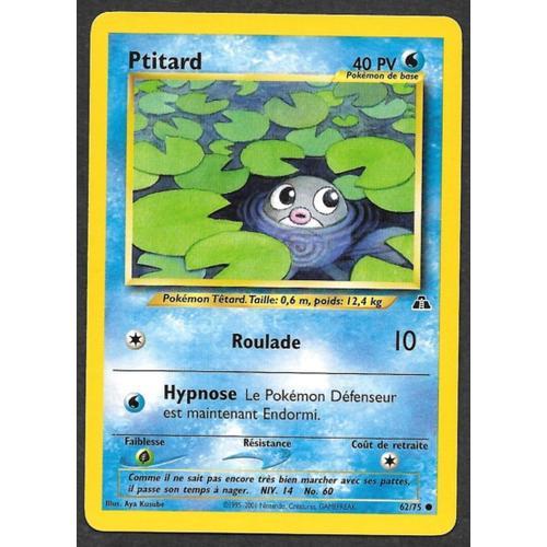 Carte Pokémon Ptitard 62/75 - Néo Discovery Wizards (Fr)