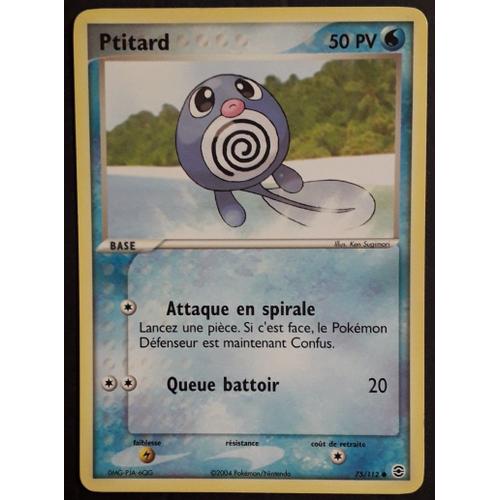 Carte Pokémon Ptitard 75/112 - Ex Rouge Feu Vert Feuille (Fr)