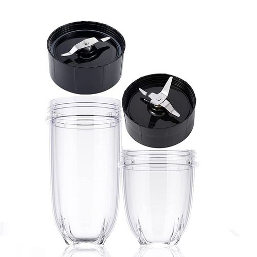 Pièces de rechange de 12/16 Oz, gobelets et lames, accessoires compatibles avec Magic Blender 250W MB1001, 2 paquets
