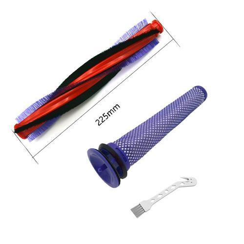 Rouleau à poils en Nylon 225mm, accessoires de brosse, filtre pour DYSON V6, DC59 DC62 SV073 SV03, embout de barre de sol motorisée