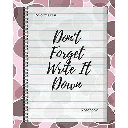 Don't Forget Write It Down Notebook: Pink Patch Cover (Medium) (Don't Forget Write It Down Notebooks)