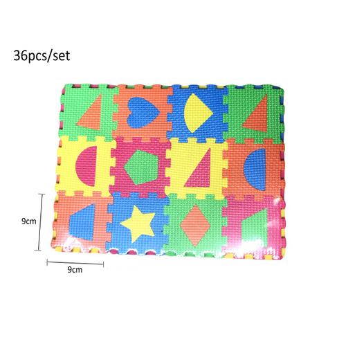 Tapis D'eveil,36pcs 9cm Shape--Tapis Rampant Pour Bébé, Puzzle Alphanumérique En Mousse, Jouet Éducatif En Forme De Langue, Cadeau'a