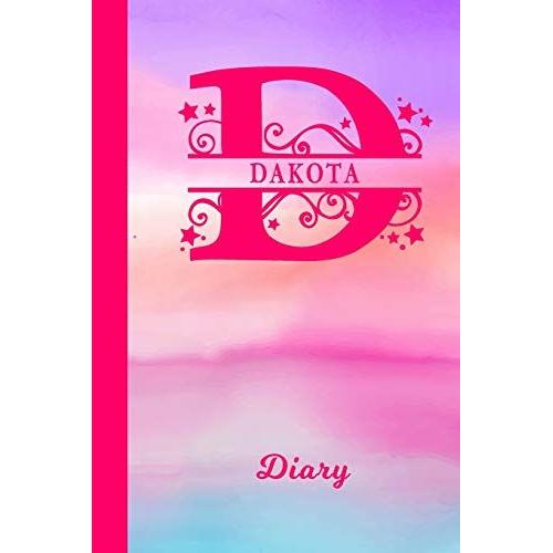 Dakota Diary: Personalized First Name Personal Writing Journal | Cute Pink Purple Watercolor Cover | Daily Diaries For Journalists & Writers | Note Taking | Write About Your Life & Interests