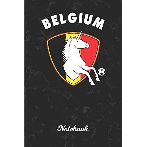 Notebook: Belgium Unicorn Wide Ruled Lined Paper Notepad | Belgium Black Marble Cover | For Assignments, Take Class Notes, Homework, Study & Be ... College & University | Writing Pad